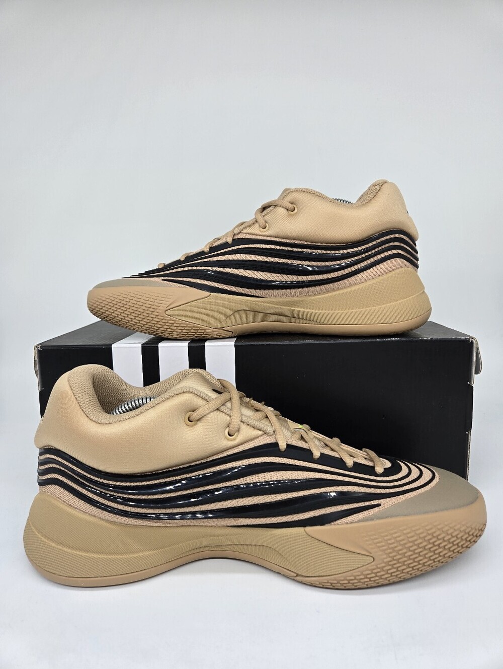 adidas Women's Dame X Warm Sandstone Black Basketball Shoes Size 12 - Picture 6 of 8